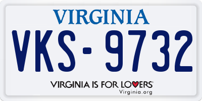 VA license plate VKS9732