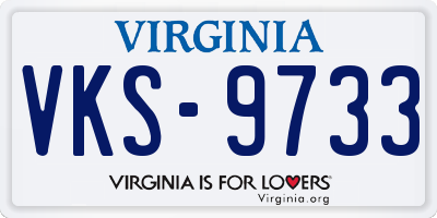 VA license plate VKS9733