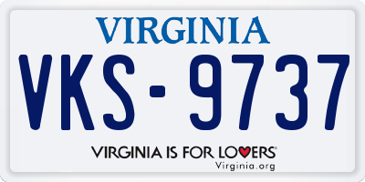 VA license plate VKS9737