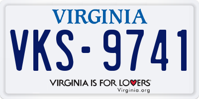 VA license plate VKS9741