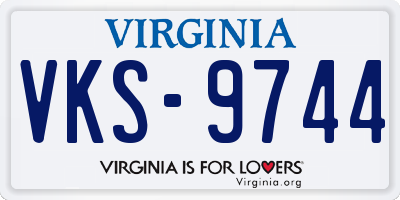 VA license plate VKS9744