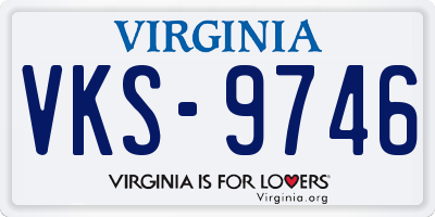 VA license plate VKS9746