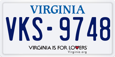 VA license plate VKS9748