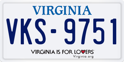 VA license plate VKS9751