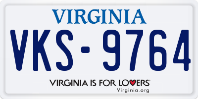 VA license plate VKS9764