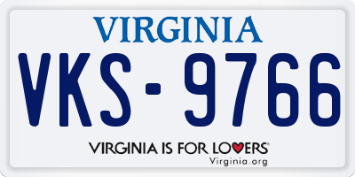VA license plate VKS9766