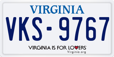 VA license plate VKS9767