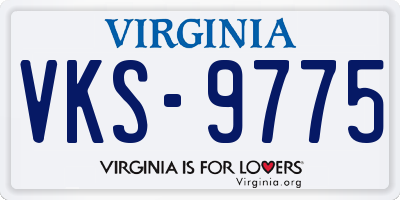 VA license plate VKS9775