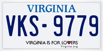 VA license plate VKS9779
