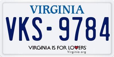 VA license plate VKS9784