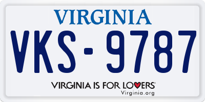 VA license plate VKS9787