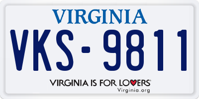 VA license plate VKS9811