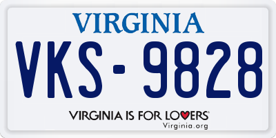 VA license plate VKS9828
