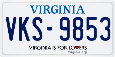 VA license plate VKS9853