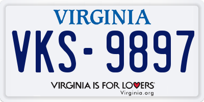 VA license plate VKS9897
