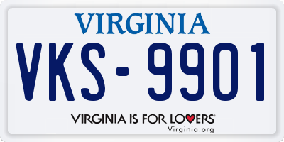 VA license plate VKS9901