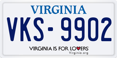 VA license plate VKS9902