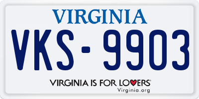 VA license plate VKS9903