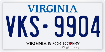 VA license plate VKS9904
