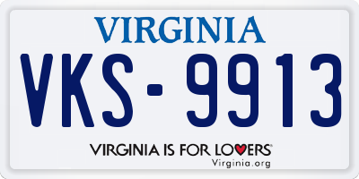 VA license plate VKS9913