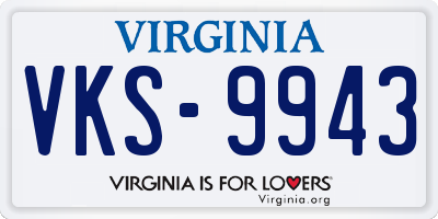 VA license plate VKS9943