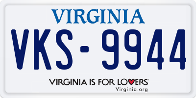 VA license plate VKS9944