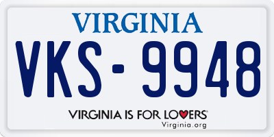 VA license plate VKS9948