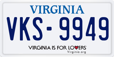 VA license plate VKS9949