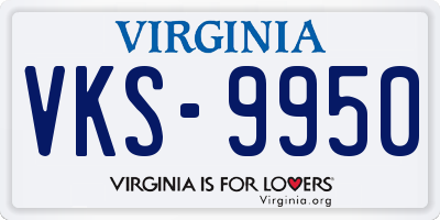 VA license plate VKS9950