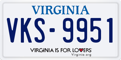 VA license plate VKS9951
