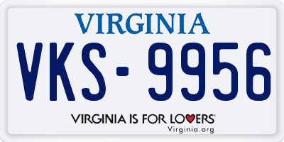 VA license plate VKS9956