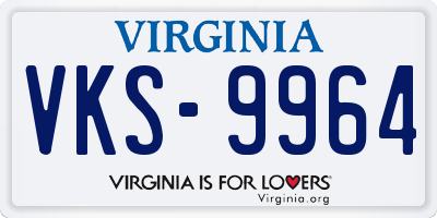 VA license plate VKS9964