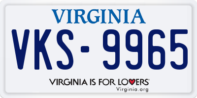 VA license plate VKS9965