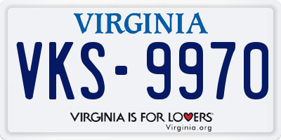VA license plate VKS9970