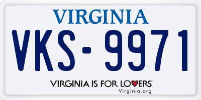 VA license plate VKS9971