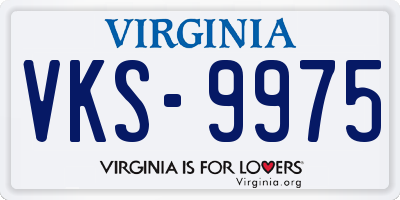 VA license plate VKS9975