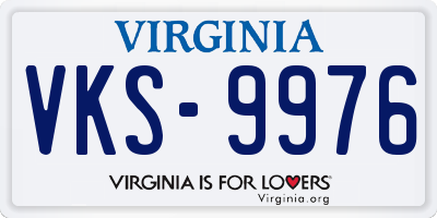 VA license plate VKS9976