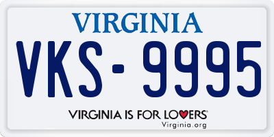 VA license plate VKS9995