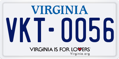 VA license plate VKT0056