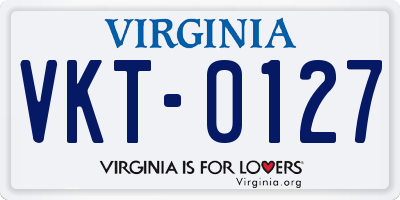 VA license plate VKT0127