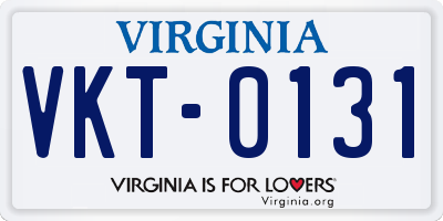 VA license plate VKT0131