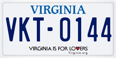 VA license plate VKT0144