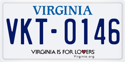 VA license plate VKT0146