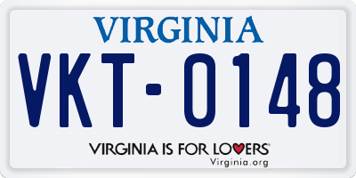VA license plate VKT0148