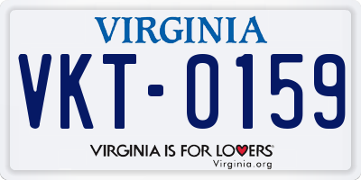 VA license plate VKT0159