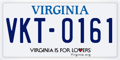 VA license plate VKT0161