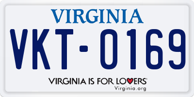 VA license plate VKT0169