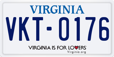 VA license plate VKT0176