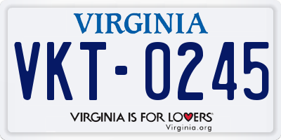 VA license plate VKT0245