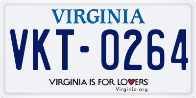VA license plate VKT0264